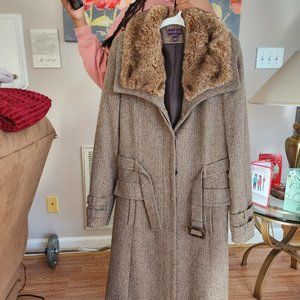 COPY - TALL TWEED TRENCH WINTER COAT